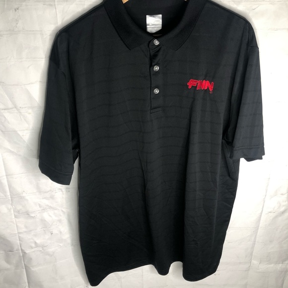 Callaway Golf Mens Shirt XL Black Solid Polo Collar Short Sleeve Logo Opti Dri - Picture 1 of 9